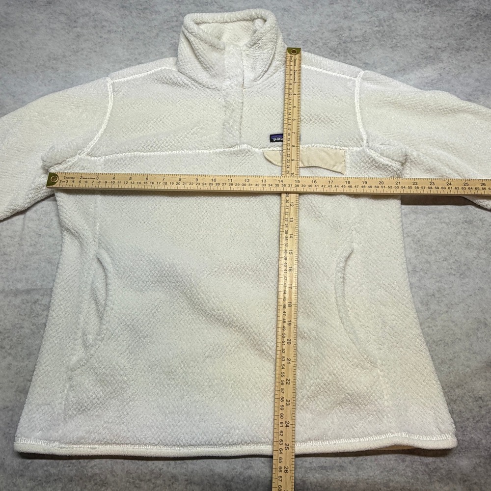 Patagonia Re-Tool Snap-T Fleece Pullover Cream White Polartec Womens Large - Picture 7 of 7